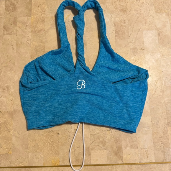 Bombshell Sportswear Enhance Toggle Bra in Icy Blue - Picture 7 of 11